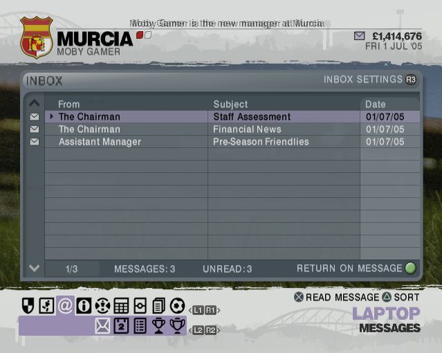 LMA Manager 2006 screenshot 3 for Playstation 2